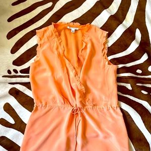 Banana Republic peach tie waisted top great condition